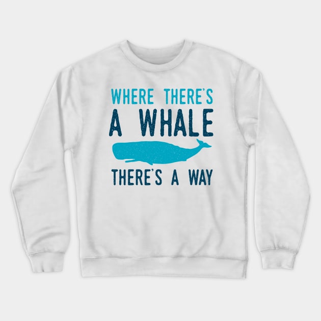 Whale Way Crewneck Sweatshirt by oddmatter
